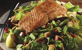 Field Greens with Grilled Salmon