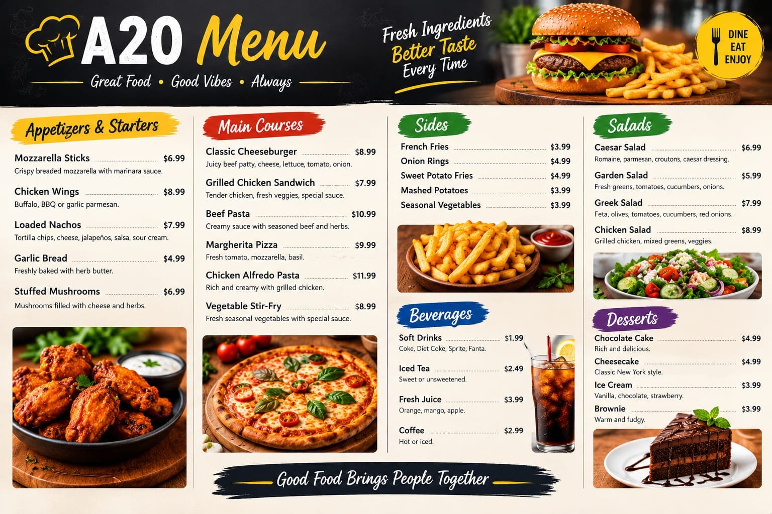 A20 Menu