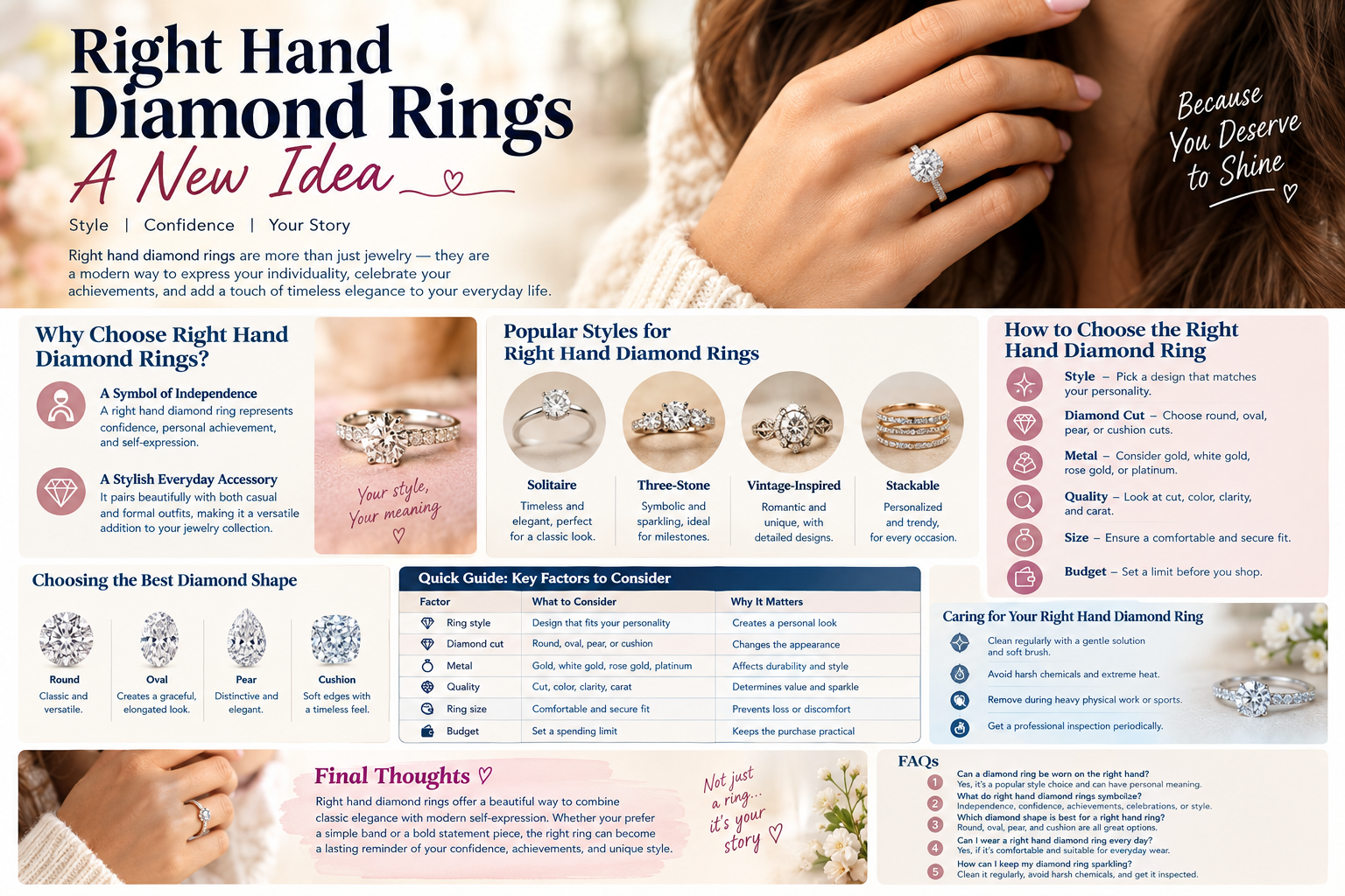 Right Hand Diamond Rings