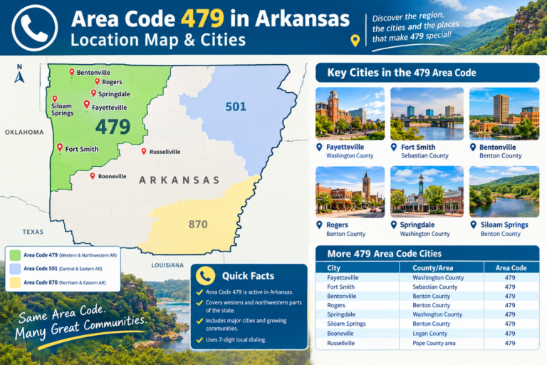 Area Code 479 in Arkansas