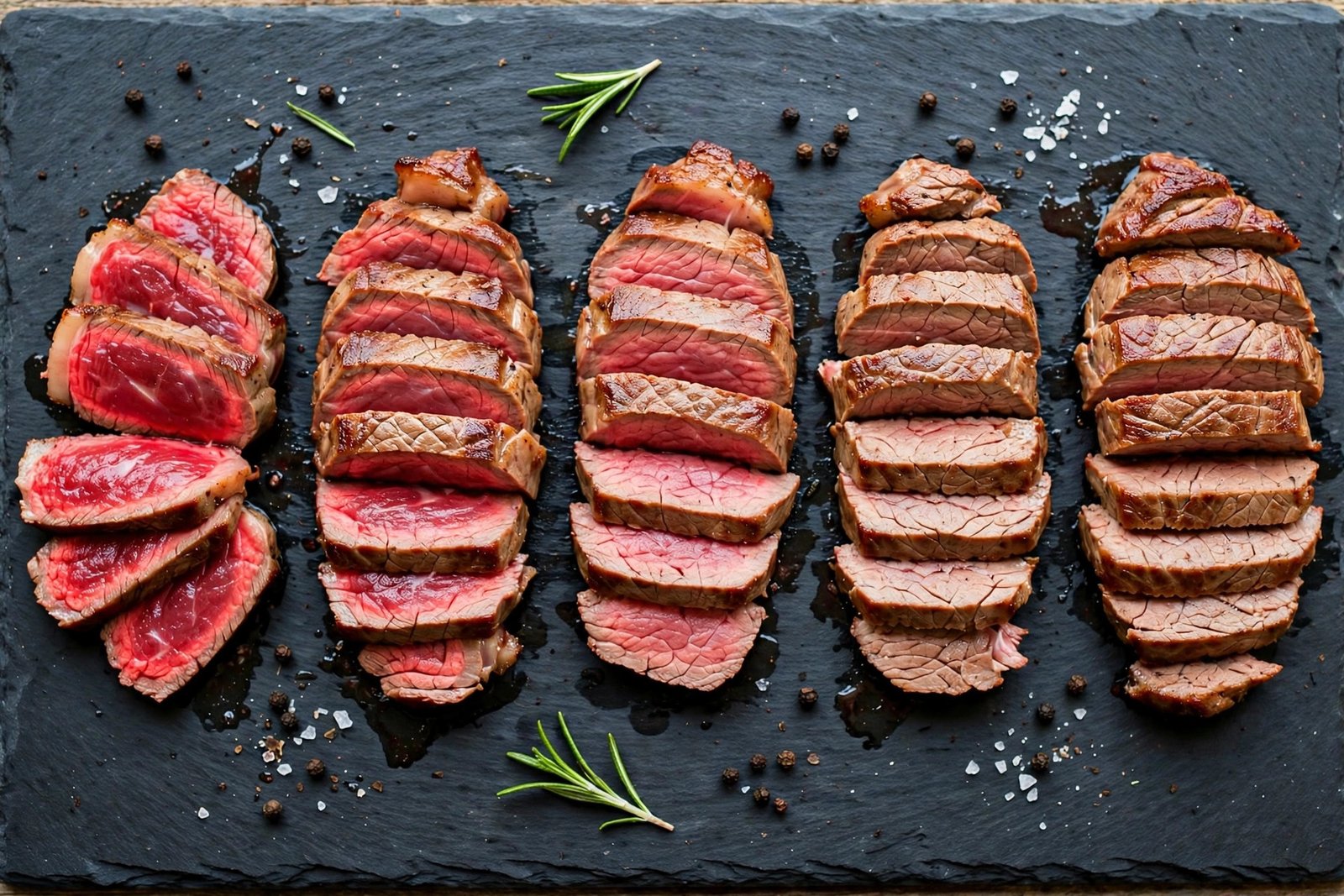 Best steak at LongHorn — steak doneness levels from rare to well-done compared