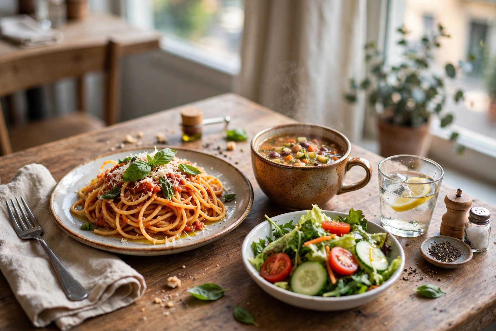 Does Carrabba's do senior discounts — affordable Italian lunch plate with soup and salad