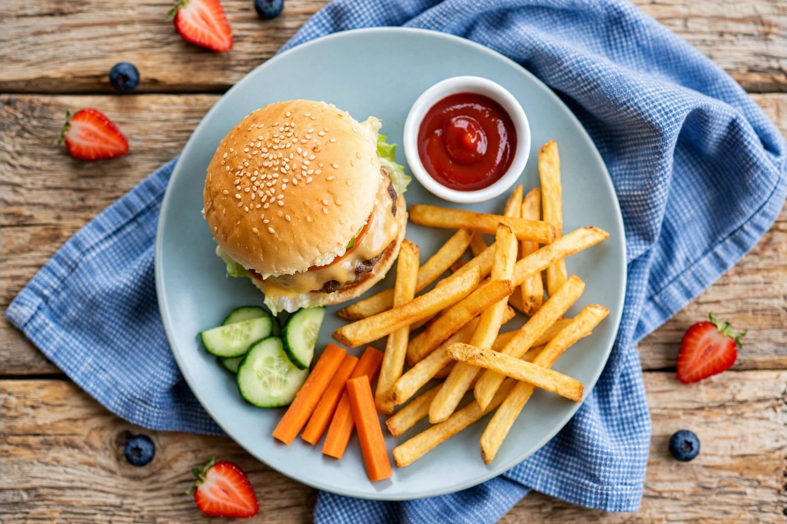 Does LongHorn have a kids menu — kids cheeseburger with french fries