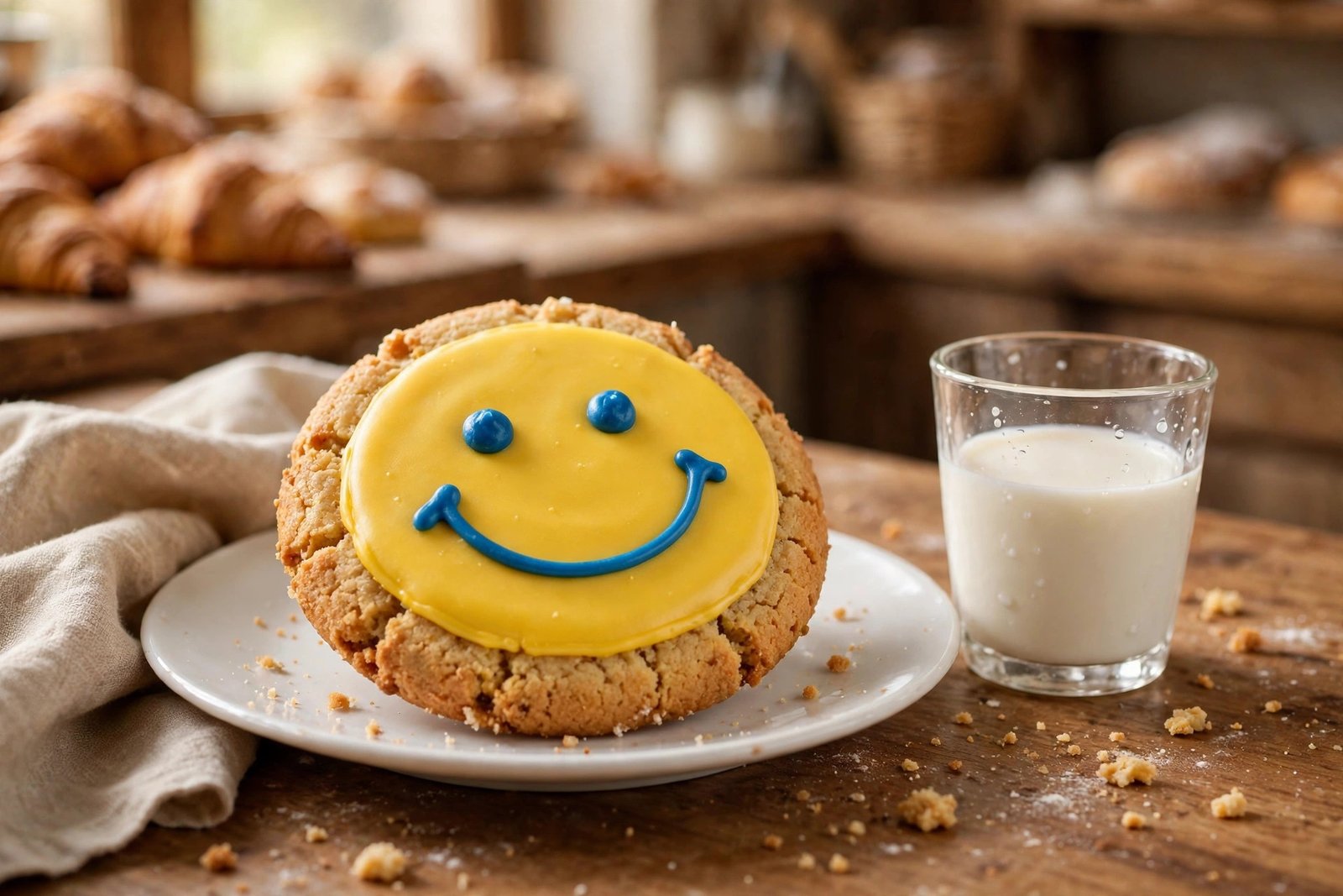 Eat'n Park menu with prices 2026 — decorated smiley face cookie with milk