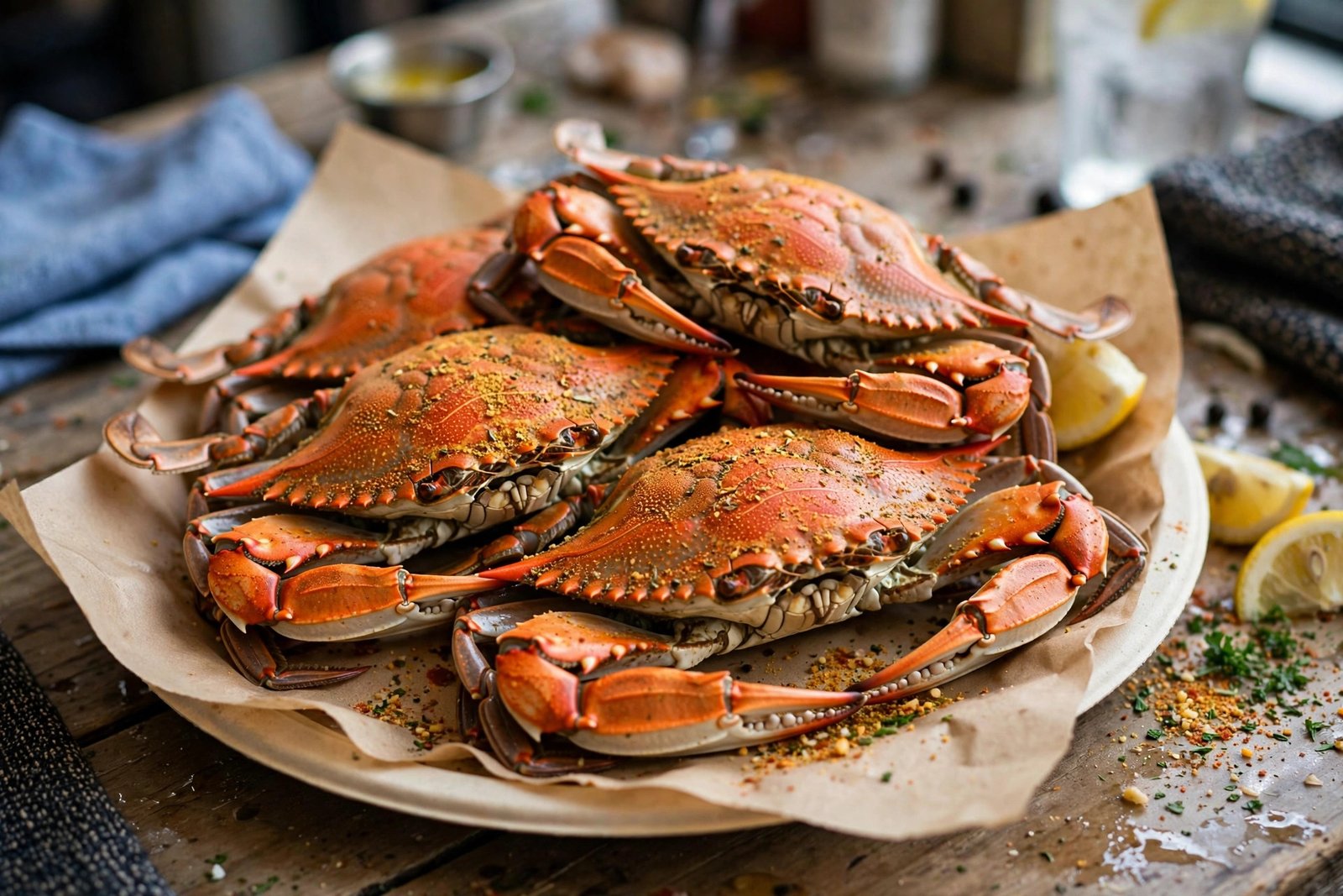 High Tide Harry's menu with prices — Maryland-style steamed blue crabs with JO spice