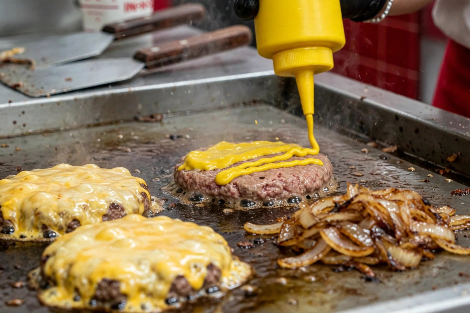 In-N-Out animal style 2026 mustard grilled patty