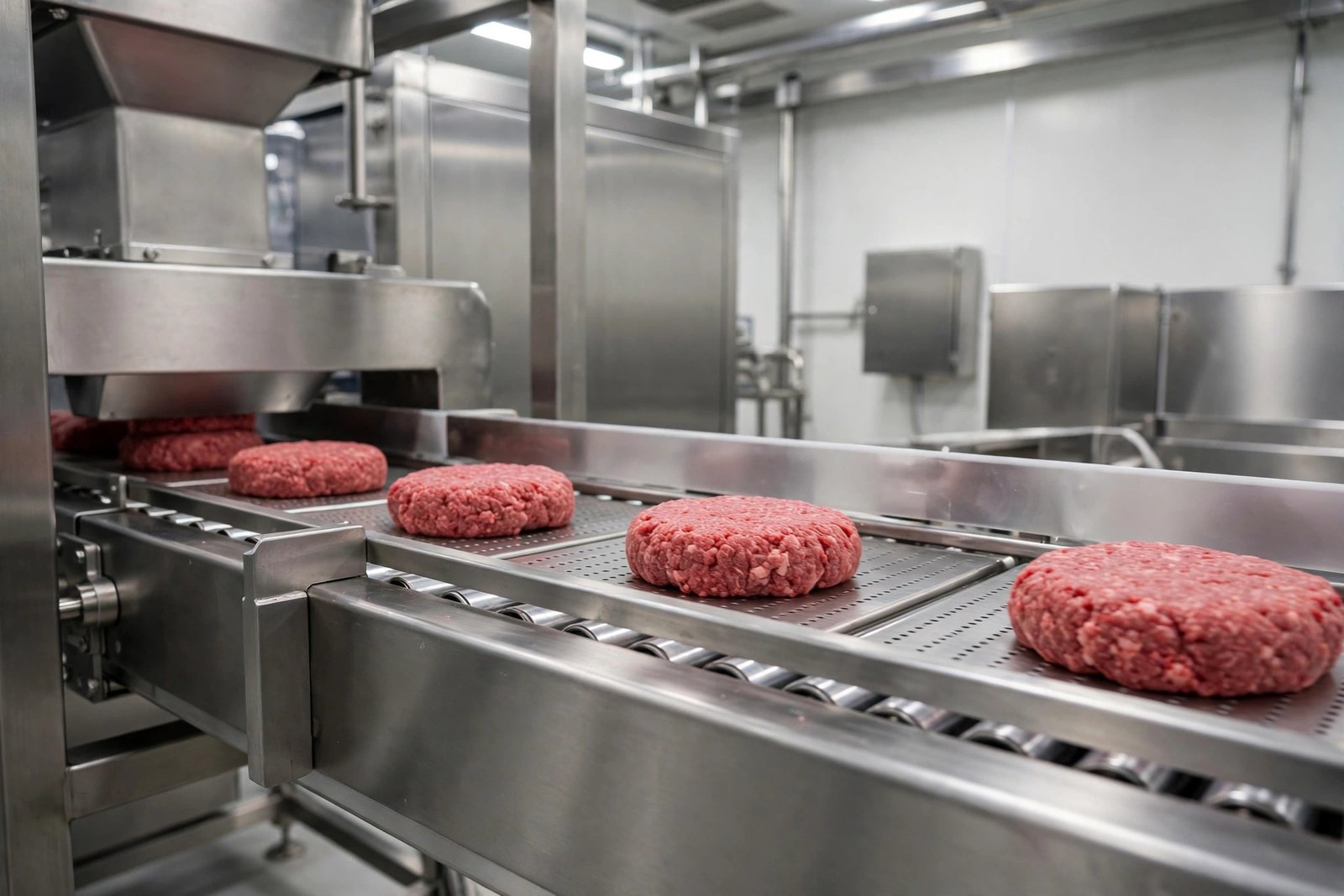 In-N-Out beef patty making facility - fresh ground chuck patties