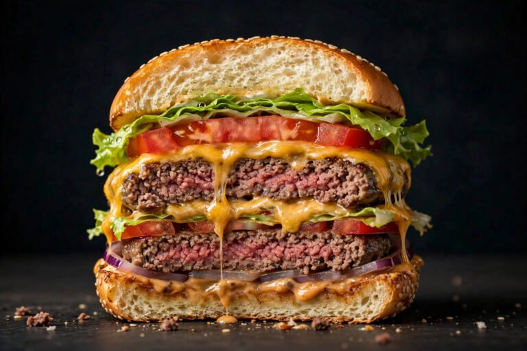 Is In-N-Out beef real - juicy burger cross section showing real beef patty