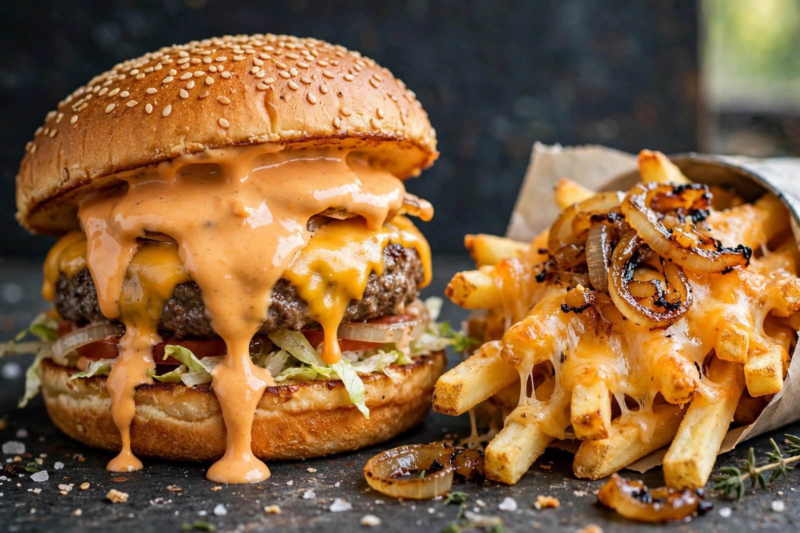 In N Out secret menu Animal Style burger and fries