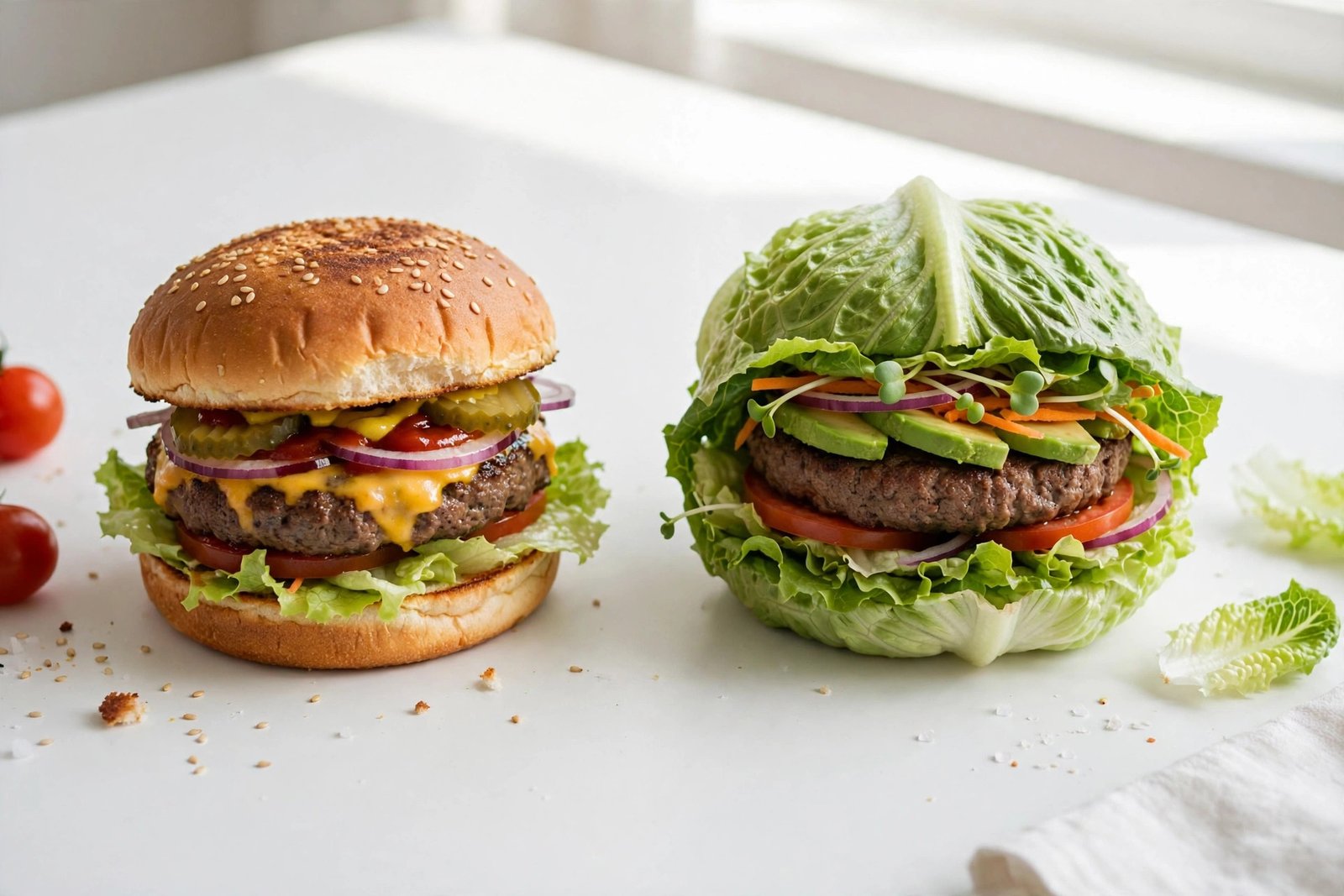 In-N-Out Protein Style calories vs regular burger 2026