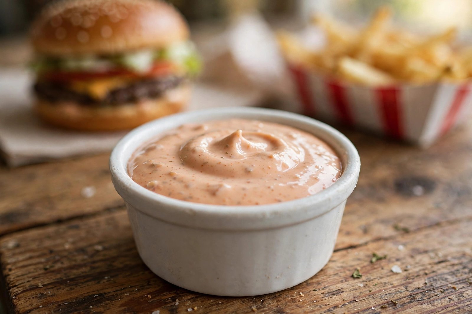 In-N-Out sauce spread in a small bowl - what is In-N-Out sauce made of