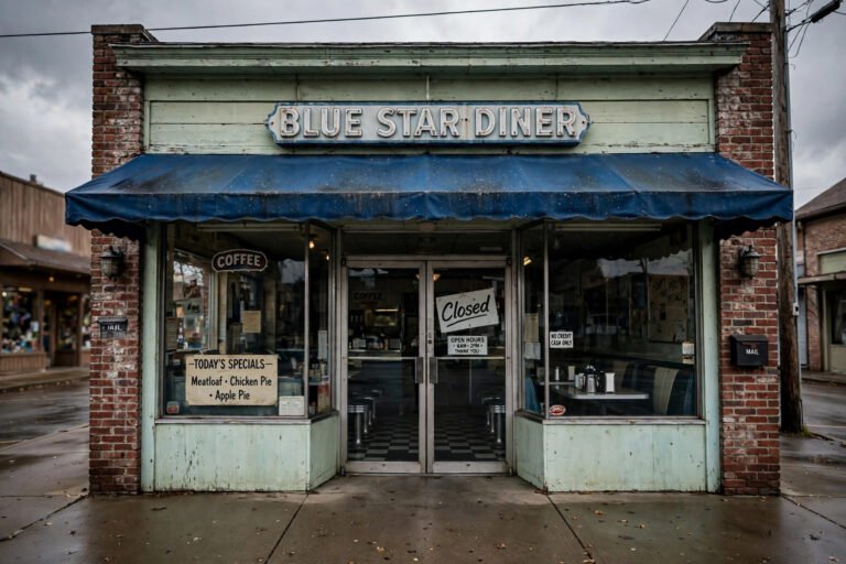 Is River City Cafe Peoria closed - closed restaurant storefront in Peoria Illinois
