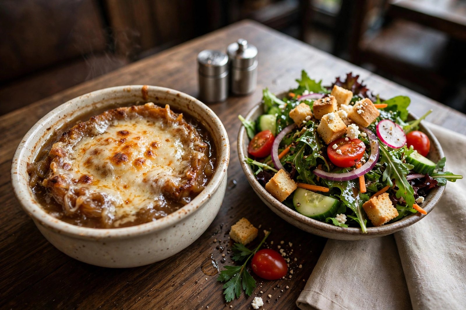 LongHorn early bird special — Pick Two soup and salad lunch combo