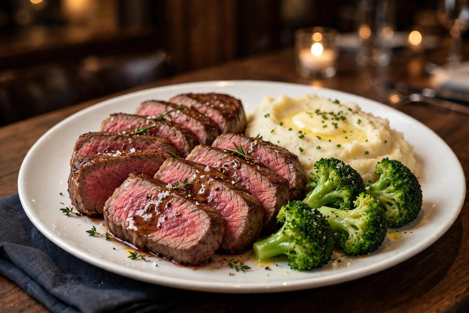 LongHorn Flo's Filet — sliced center-cut filet mignon dinner