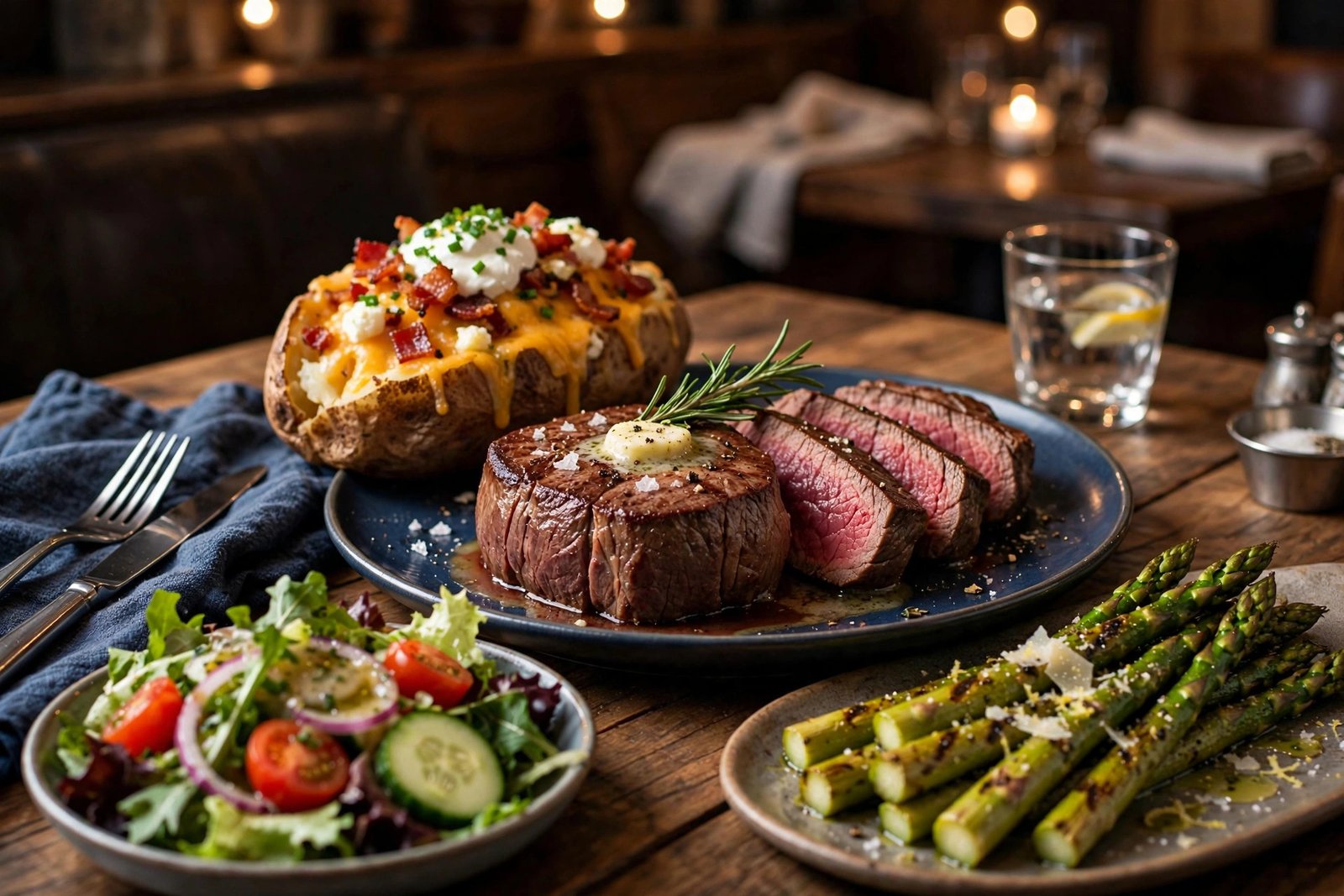LongHorn Flo's Filet dinner with best side dish pairings