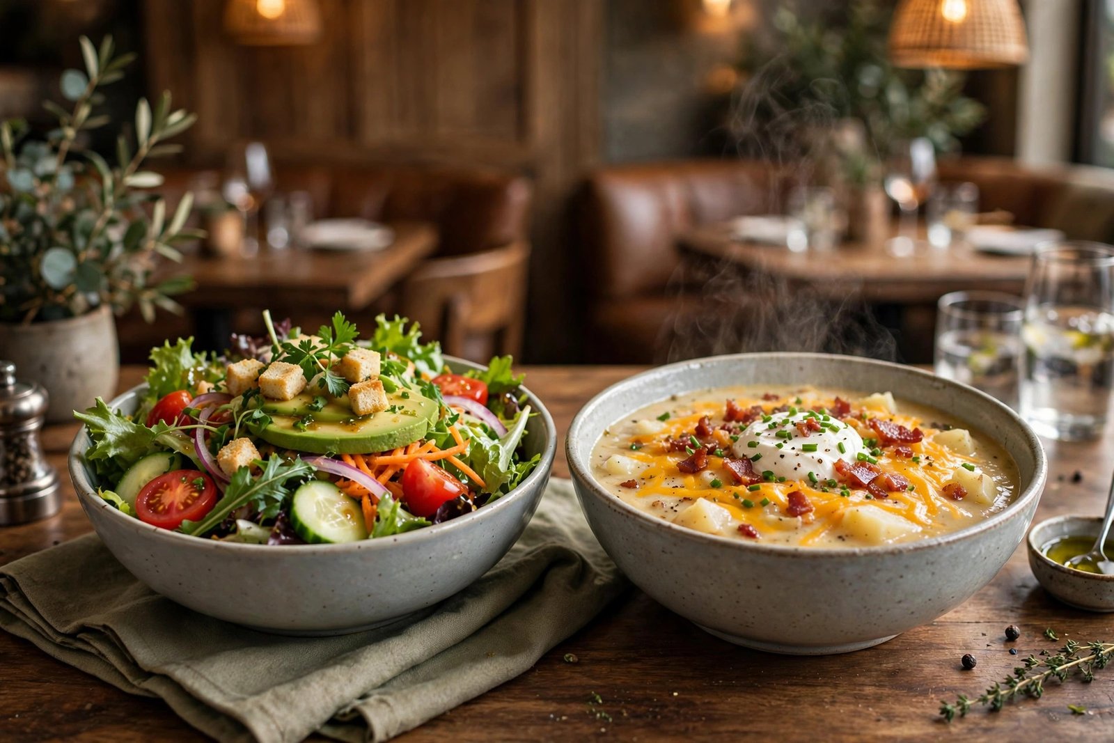 LongHorn lunch menu — Pick Two soup and salad combo