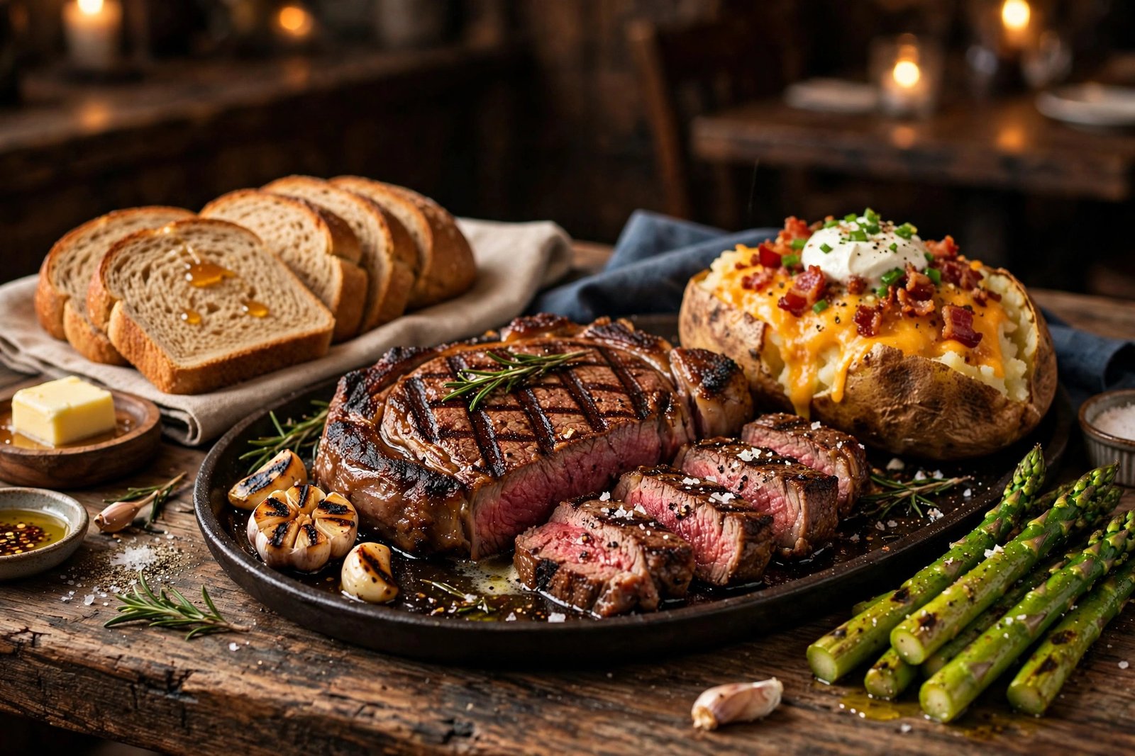 LongHorn near me menu with prices and pictures 2026 — steakhouse dinner spread