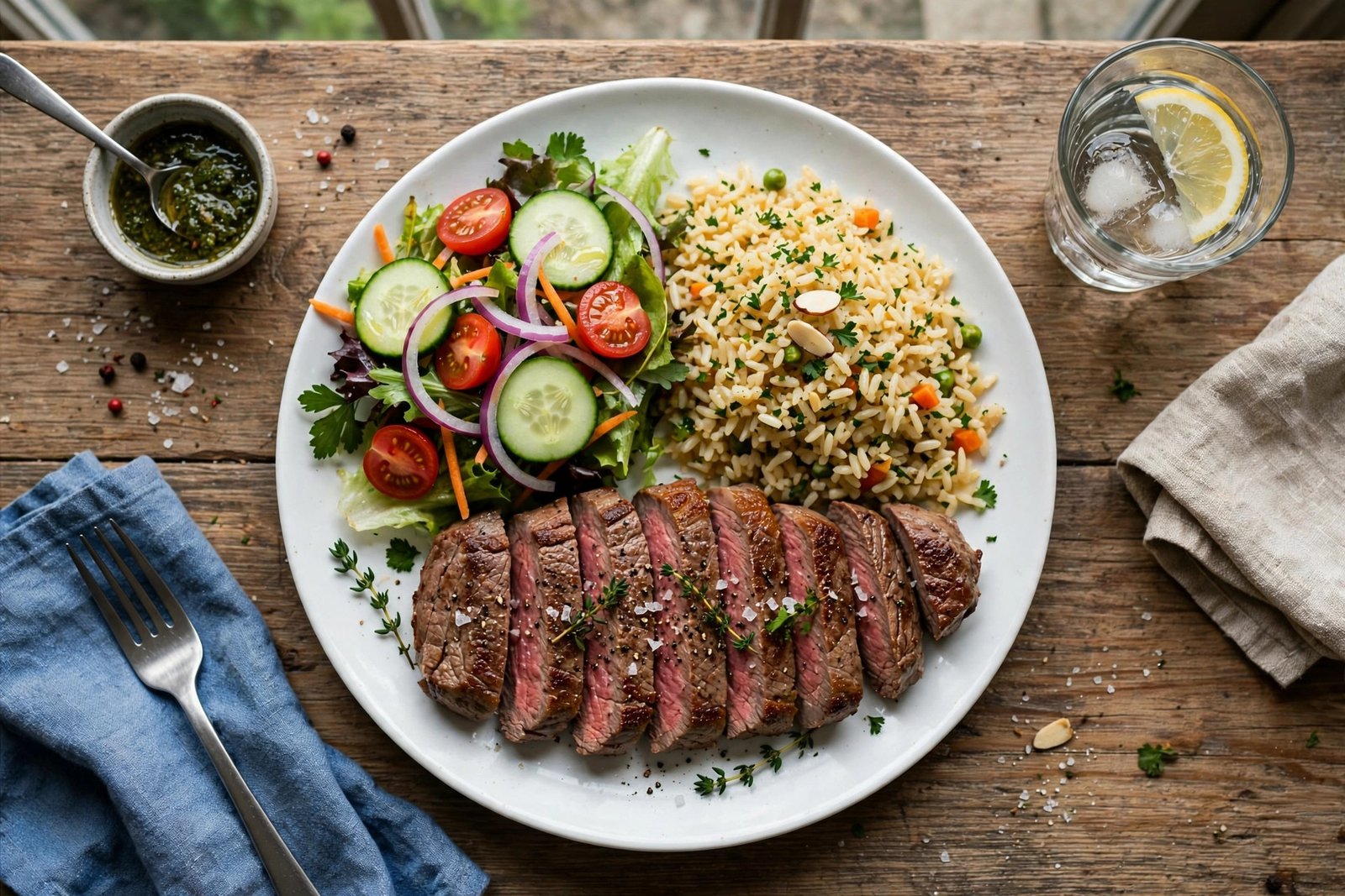 LongHorn senior discount — affordable steakhouse lunch plate with sirloin