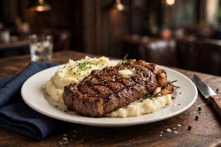 Grilled steak with mashed potatoes at LongHorn Steakhouse Albuquerque