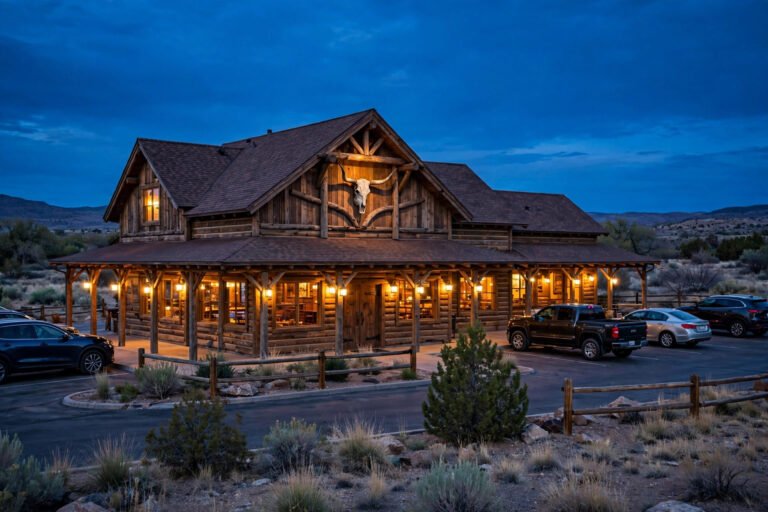 LongHorn Steakhouse locations — ranch-style steakhouse restaurant exterior at dusk