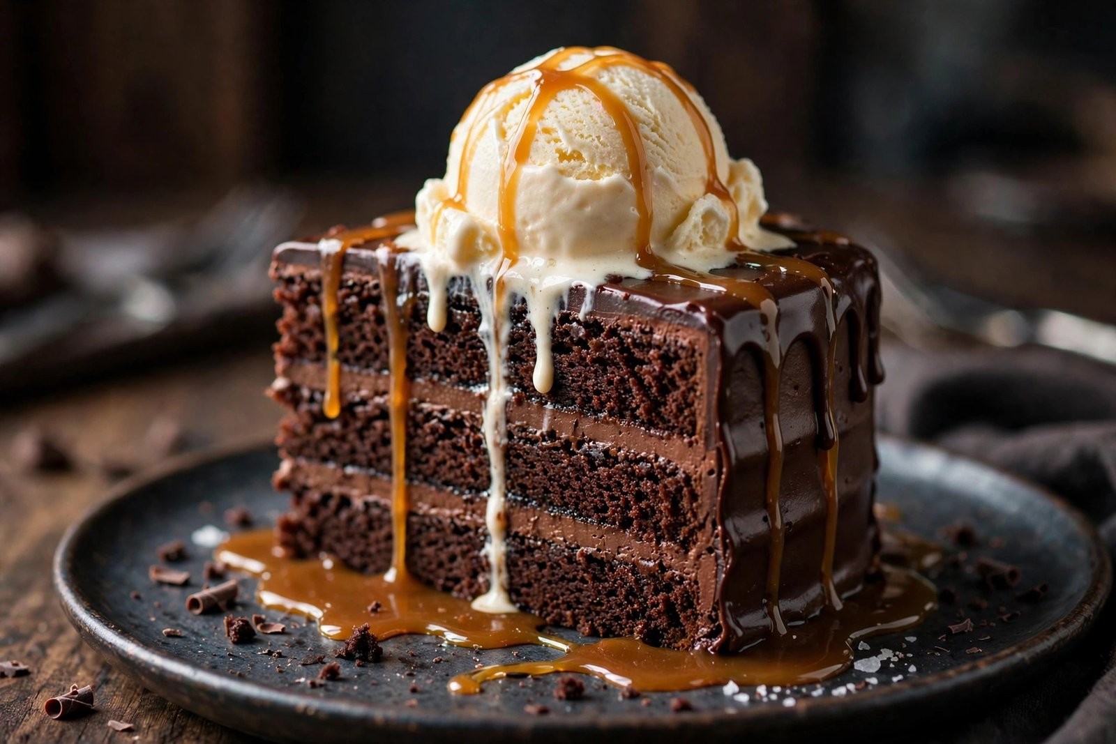 LongHorn Steakhouse menu with pictures — chocolate layer cake dessert with ice cream