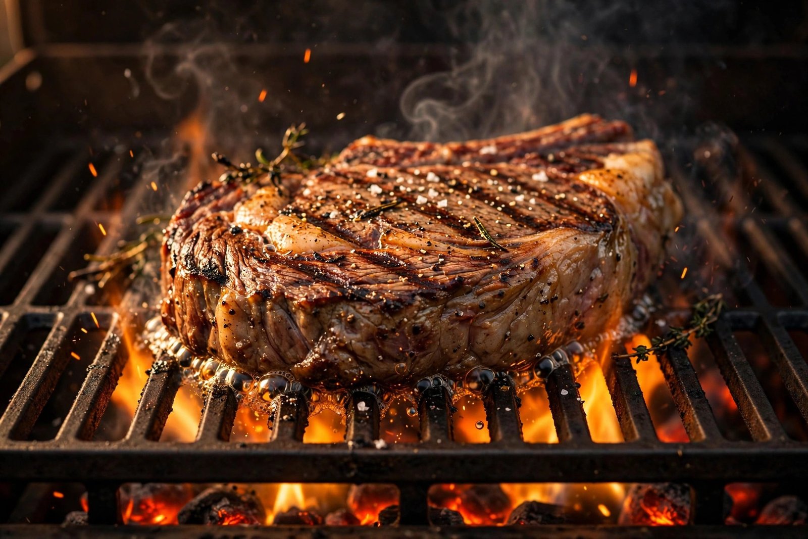 LongHorn Steakhouse Morehead City NC menu — ribeye steak grilling over open flame