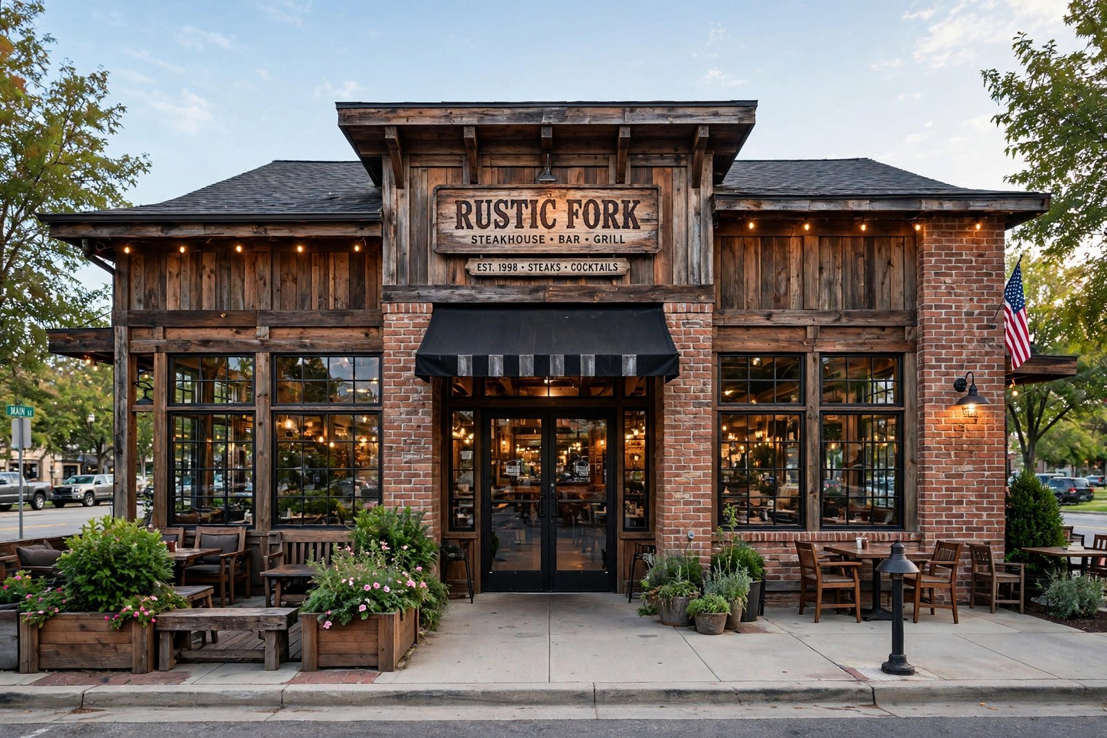 LongHorn Steakhouse Orland Park IL menu — rustic steakhouse restaurant exterior