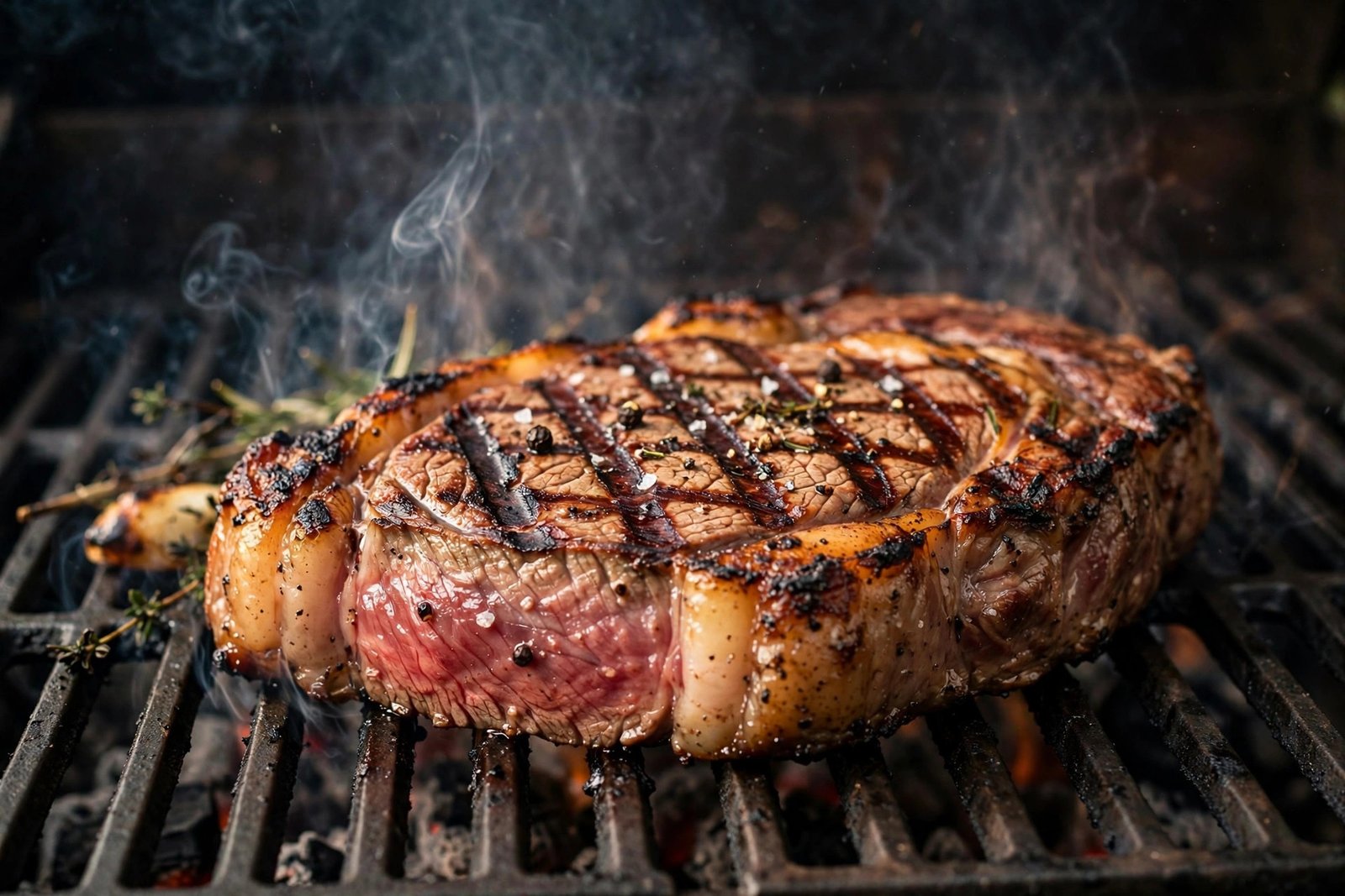 LongHorn vs Outback — fire-grilled ribeye steak with char marks