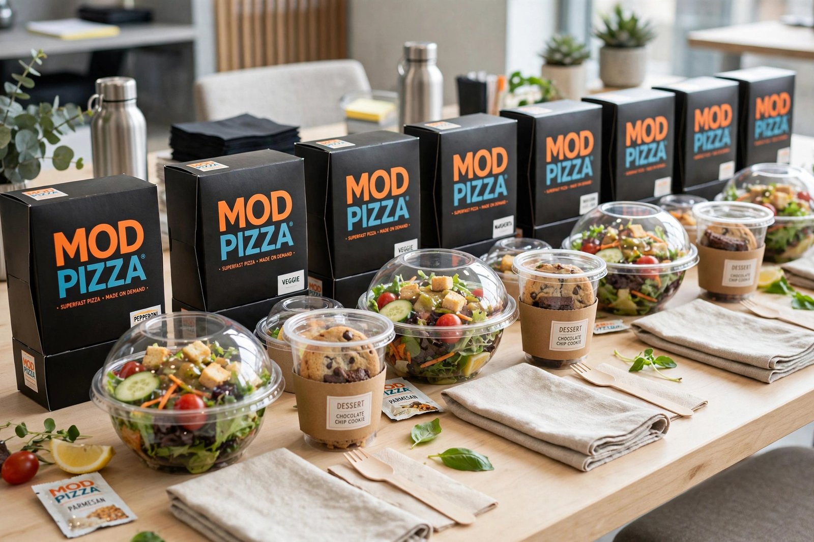 MOD Pizza catering boxed lunches 2026 individual boxes