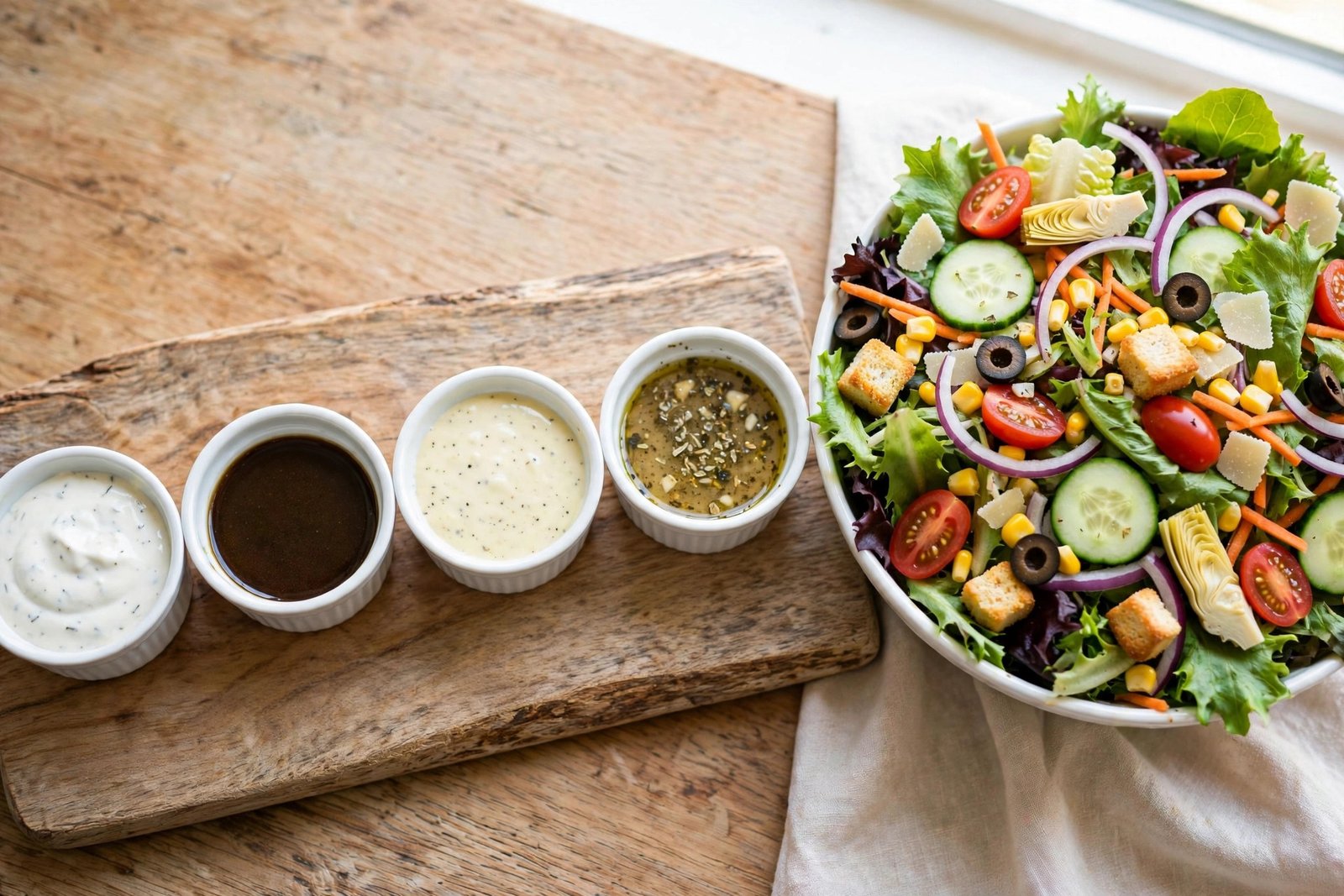 MOD Pizza salads menu 2026 salad dressings