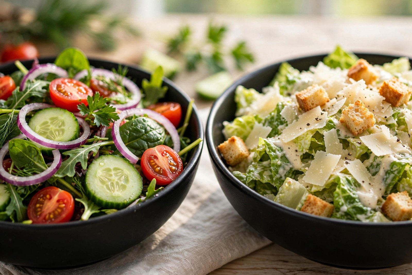 MOD Pizza salads menu 2026 Garden and Caesar salads