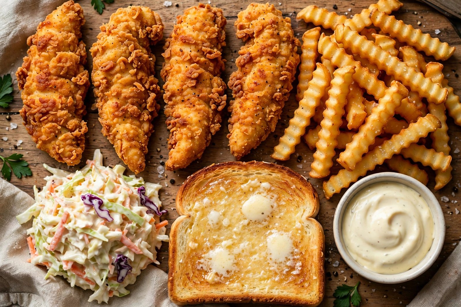 Raising Cane's Box Combo menu prices 2026 — 4 chicken fingers with fries, Texas toast and Cane's Sauce