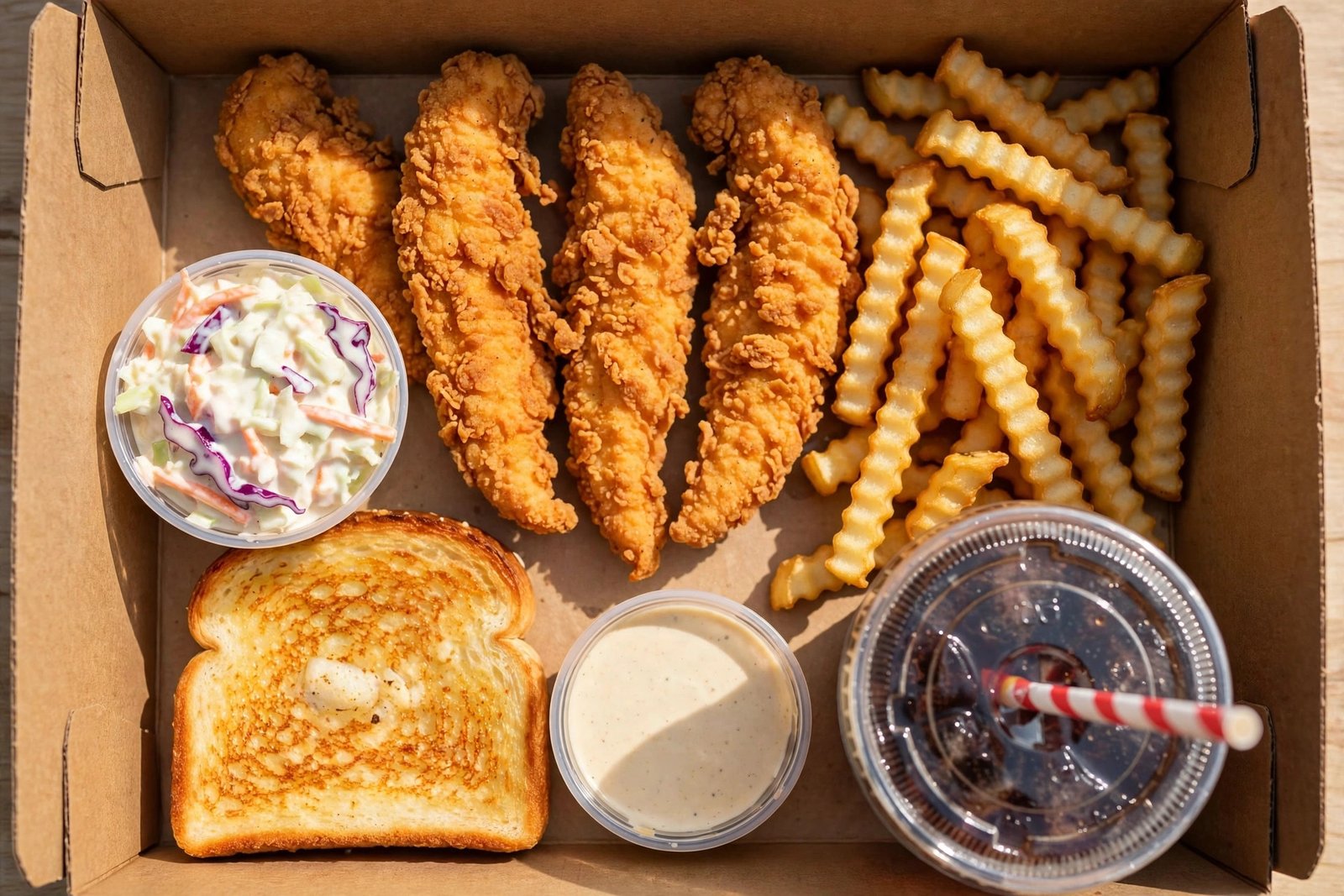 Raising Cane's Box Combo 2026 — 4 chicken fingers meal price