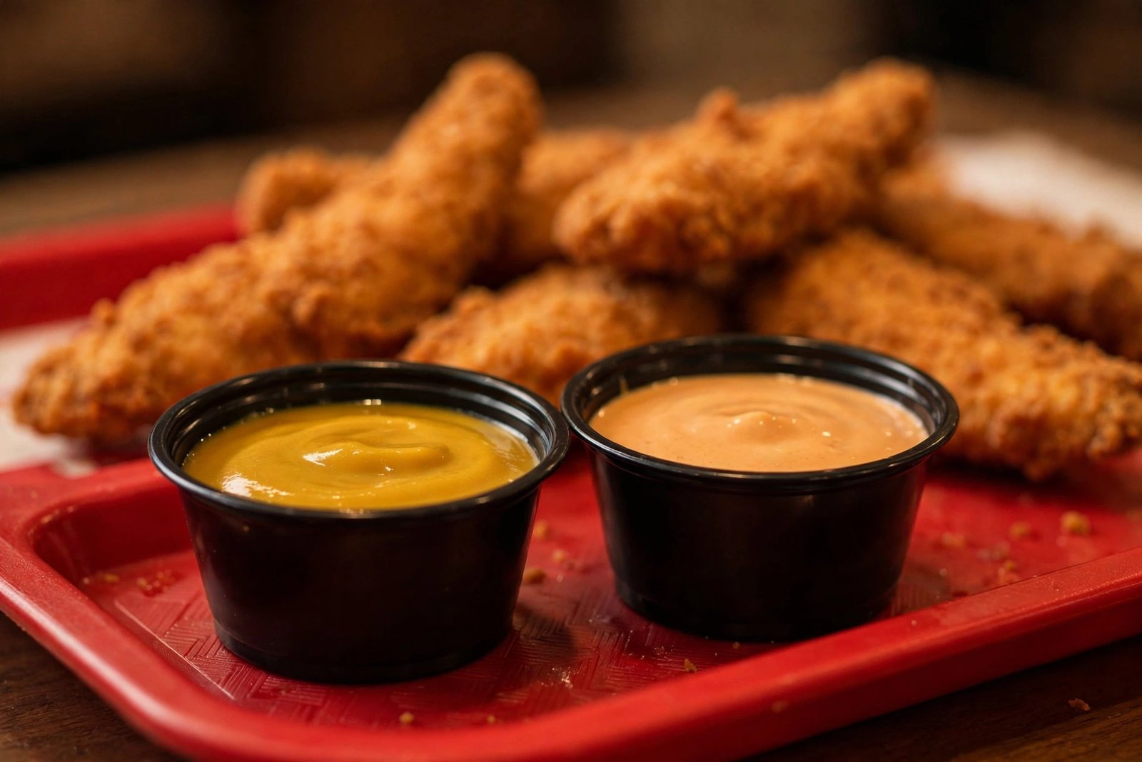 Raising Cane's honey mustard vs Cane's Sauce side by side comparison