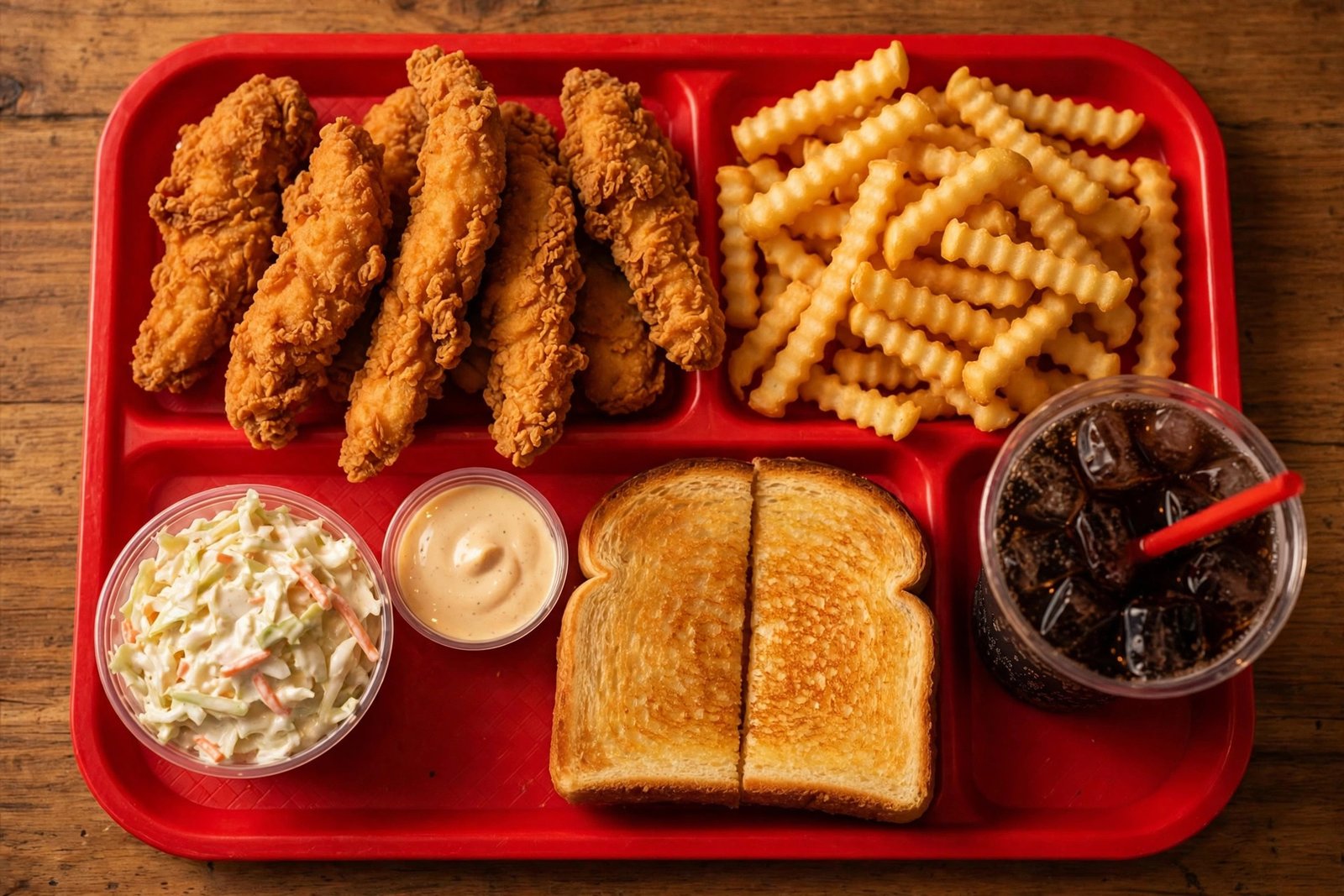Raising Cane's menu prices 2026 combo meal on red tray