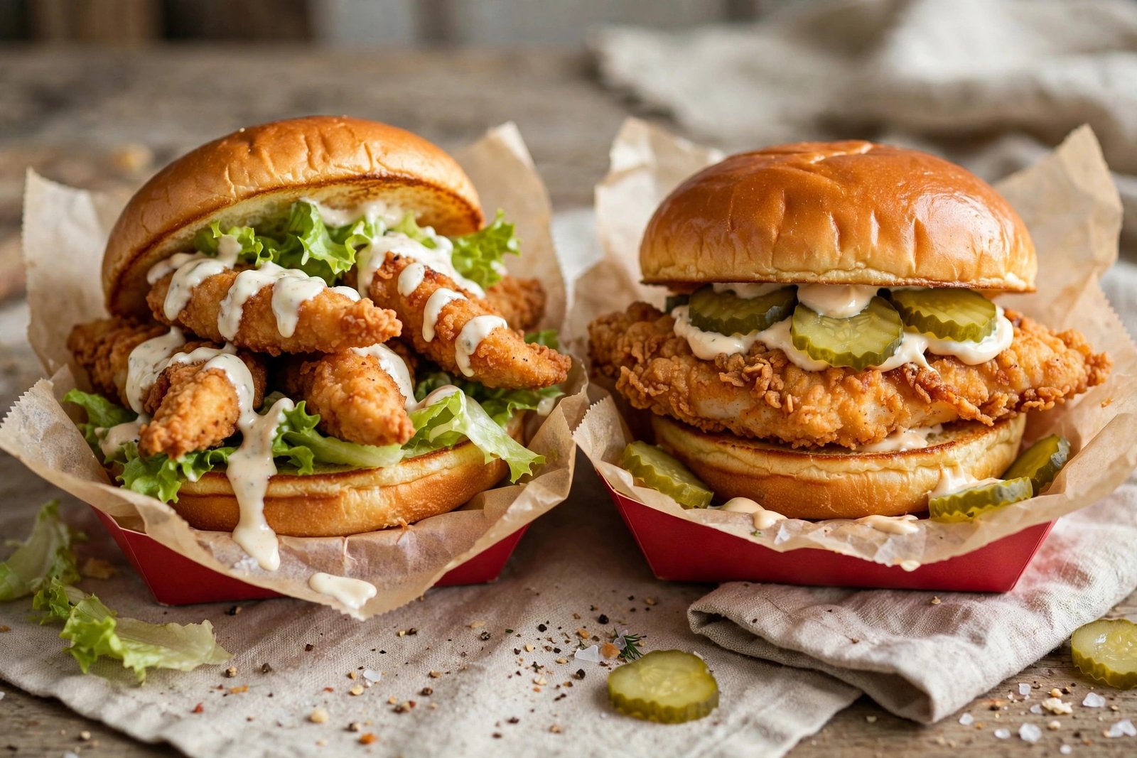 Raising Cane's vs Popeyes chicken sandwich comparison 2026