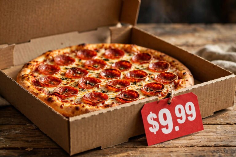 What is the $9.99 deal at Domino's — pepperoni pizza with a $9.99 price tag