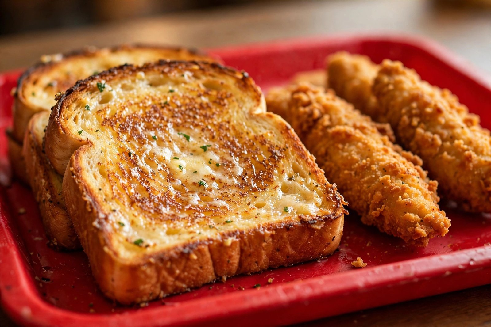 BOB Texas toast butter on both sides at Raising Cane's